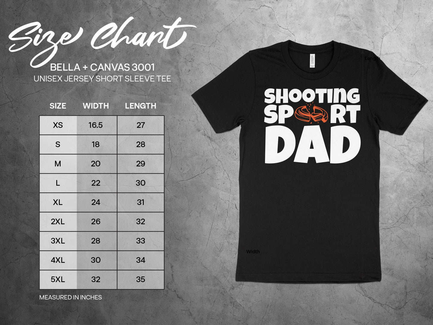 Clay Shooting Shirt - Sport Shooting Dad Sizing Chart
