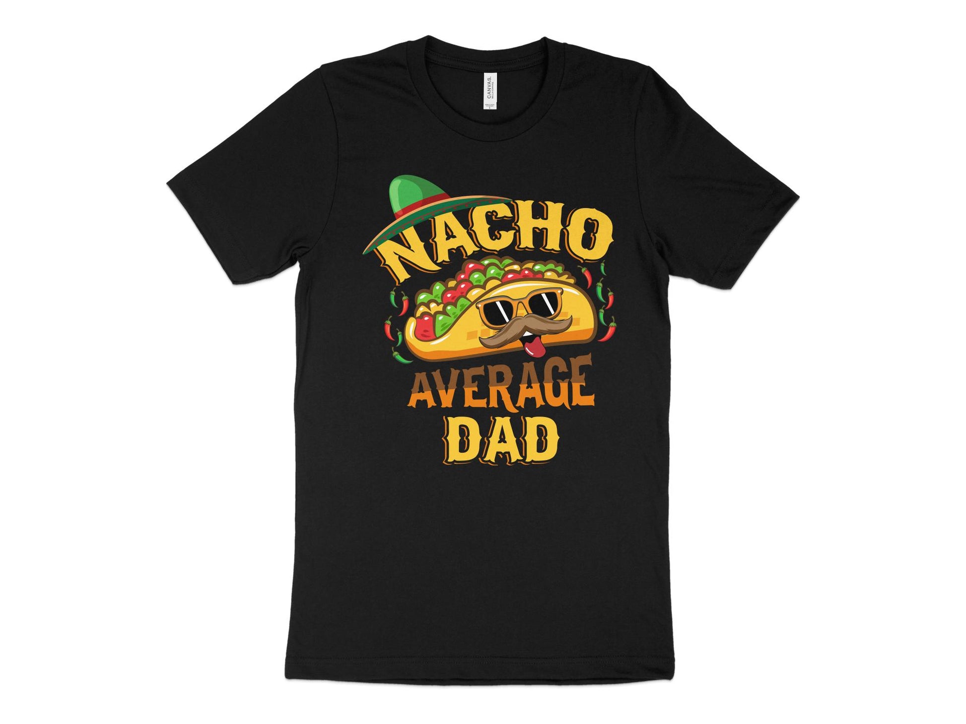 Nacho Average Dad Shirt, black