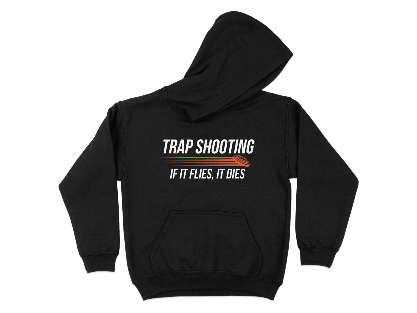 Trap Shooting Hoodie, If It Flies It Dies, black