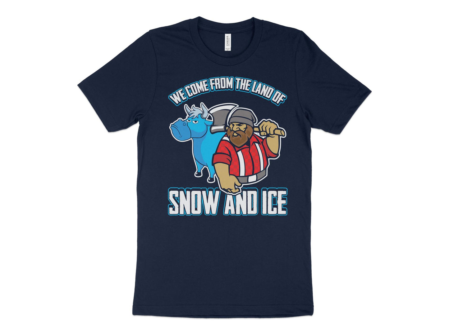 Minnesota T Shirt Land of Snow and Ice navy blue
