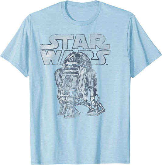 Star Wars R2-D2 Vintage Distressed C2 Disney+ T-Shirt