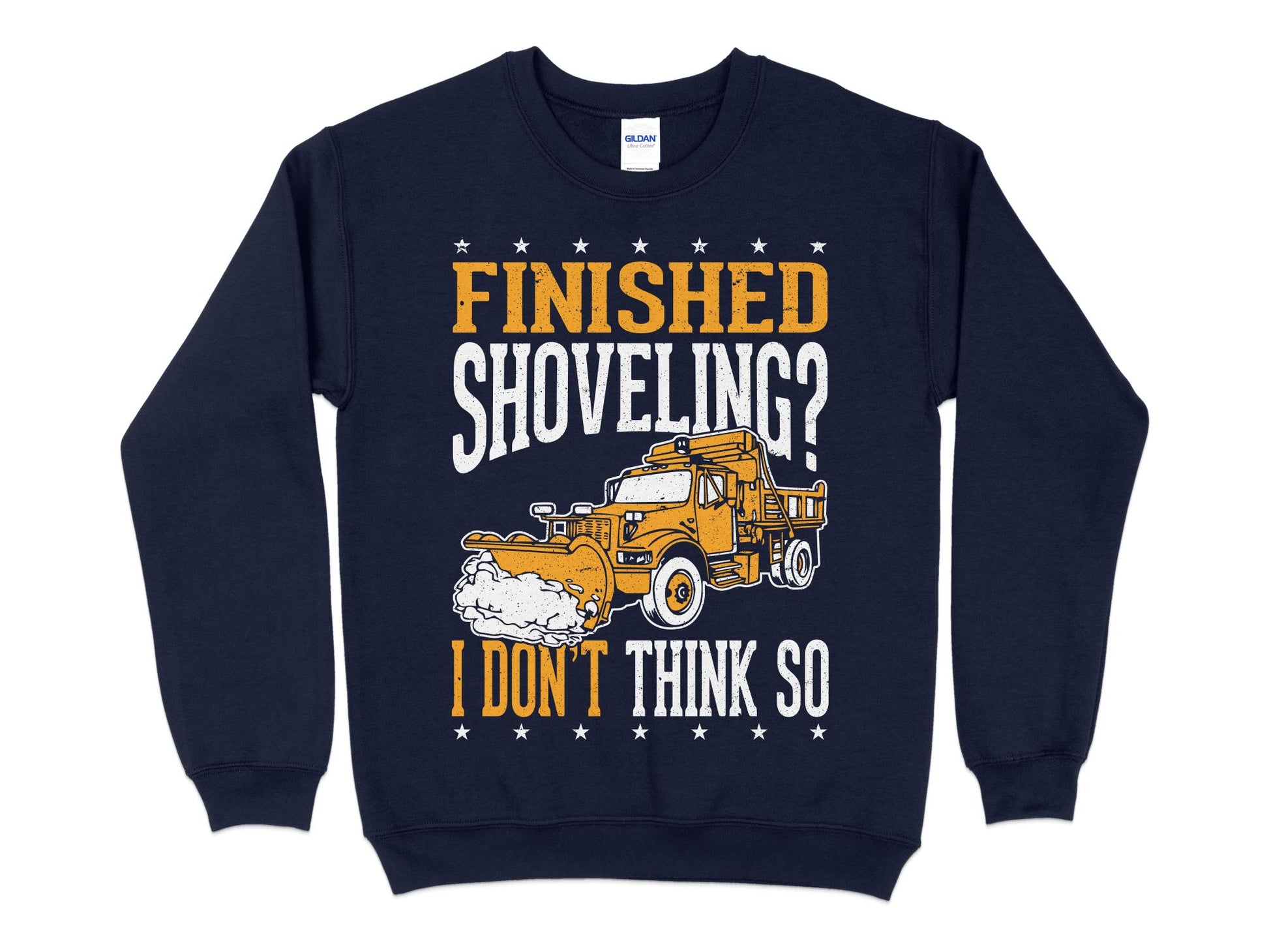 Snow Plow Driver Sweatshirt, navy blue