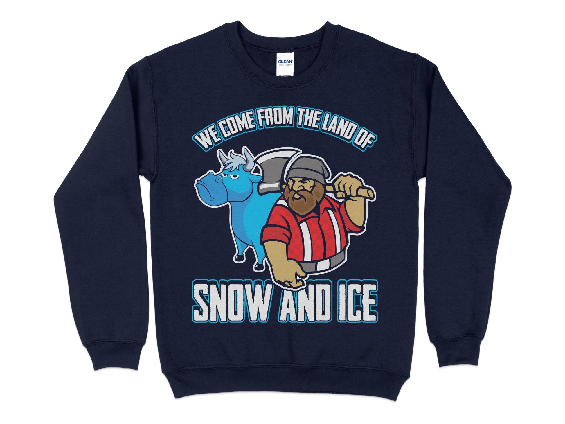 Minnesota Sweatshirt Land of Snow and Ice navy blue