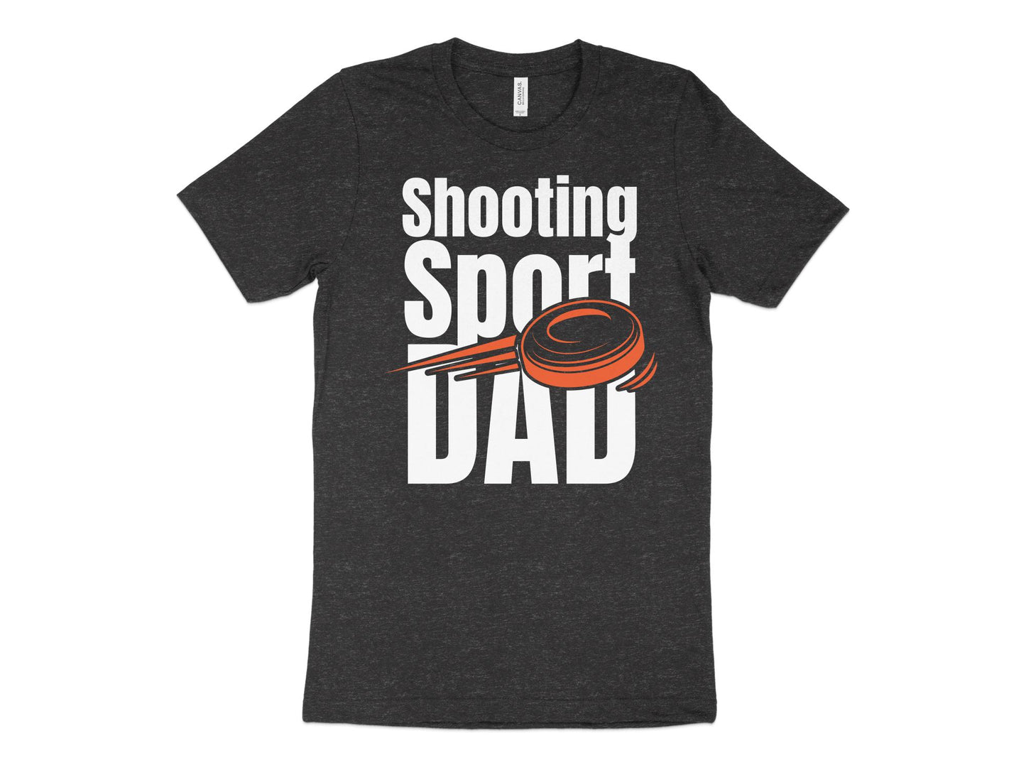 Trap Shooting Shirt - Sport Shooting Dad, Heather Charcoal