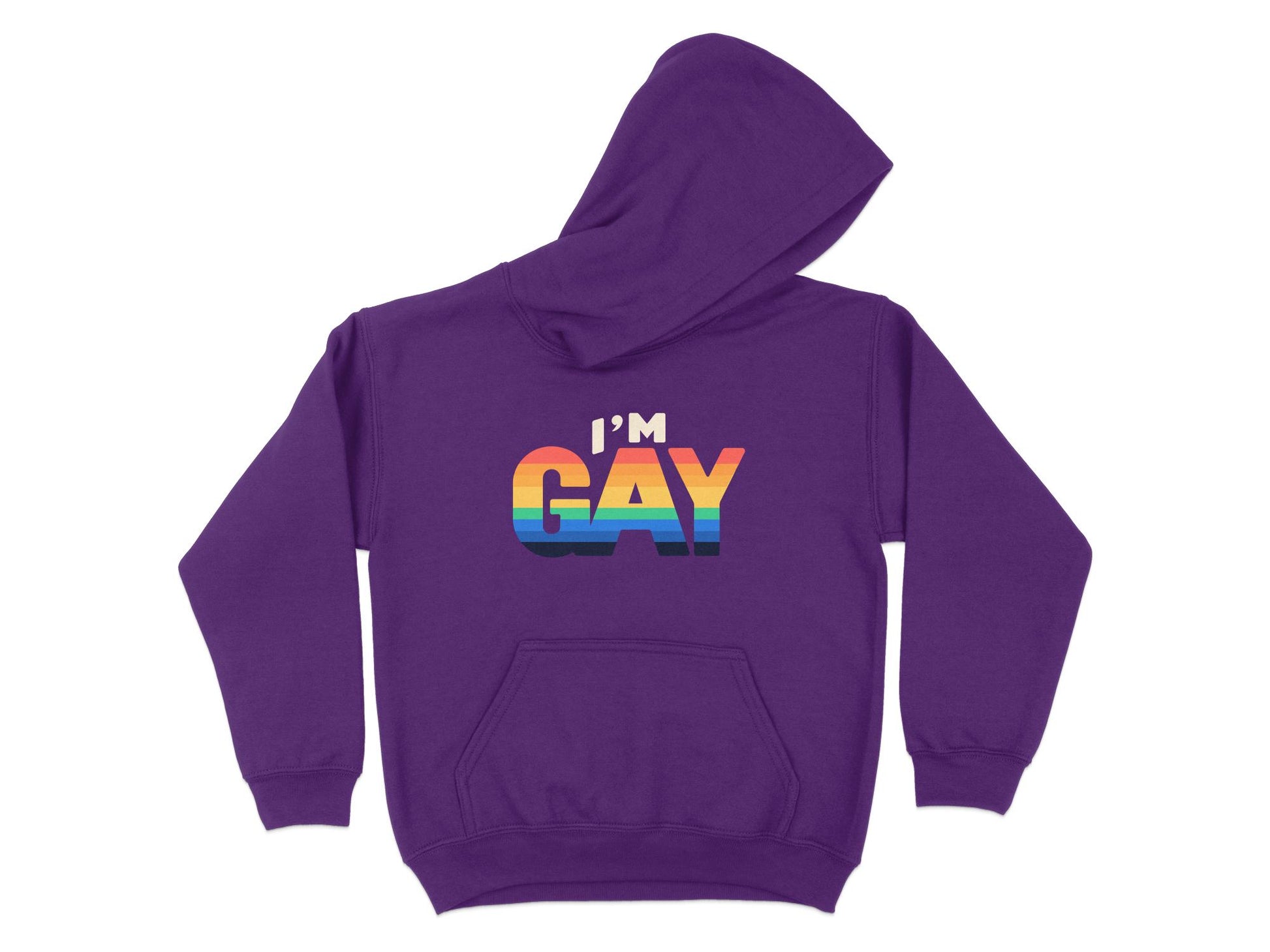 I'm Gay Hoodie, purple