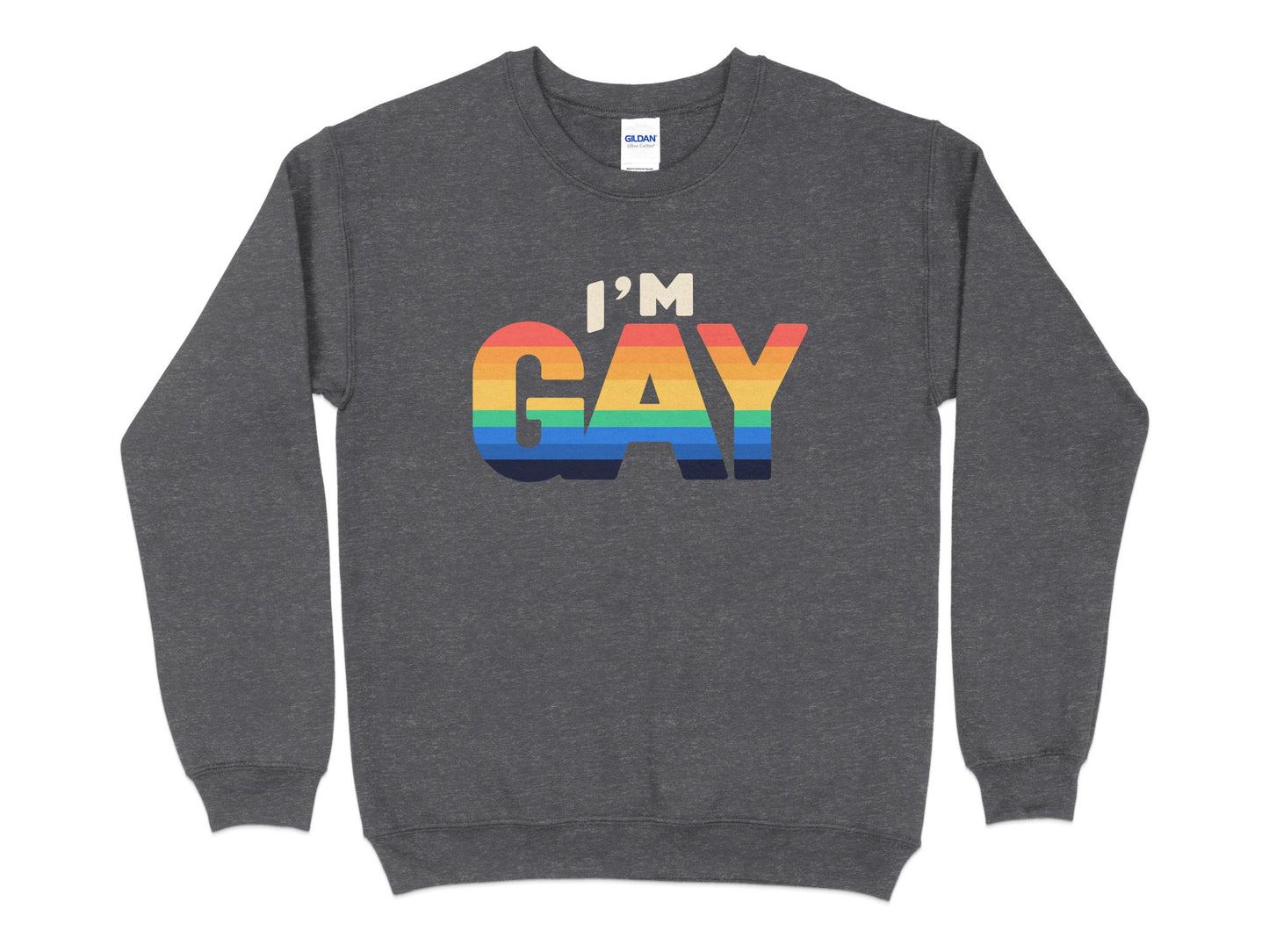 I'm Gay Sweatshirt, gray