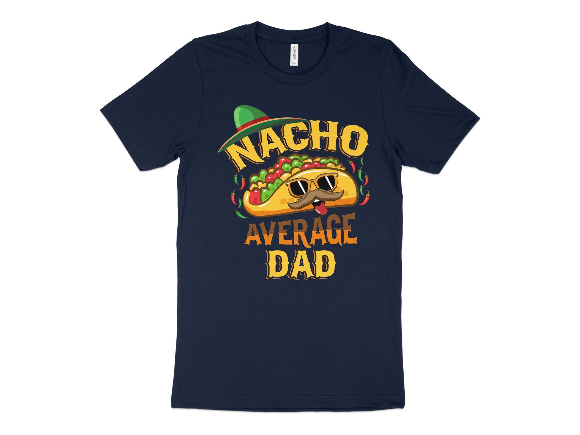 Nacho Average Dad Shirt, navy blue