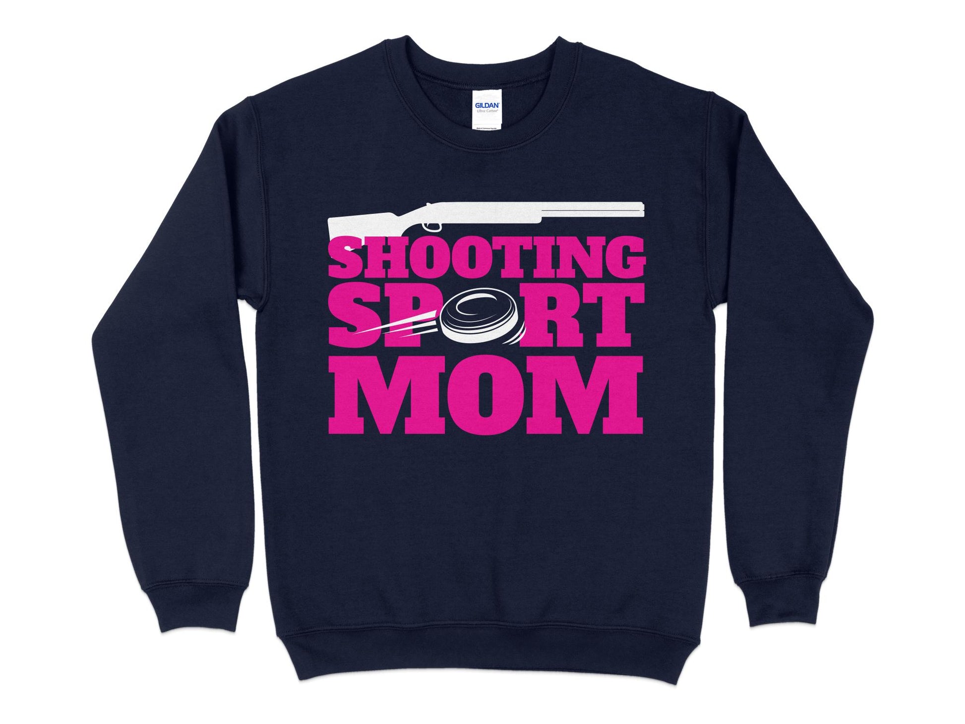 Trap Shooting Sweatshirt for Moms, navy blue