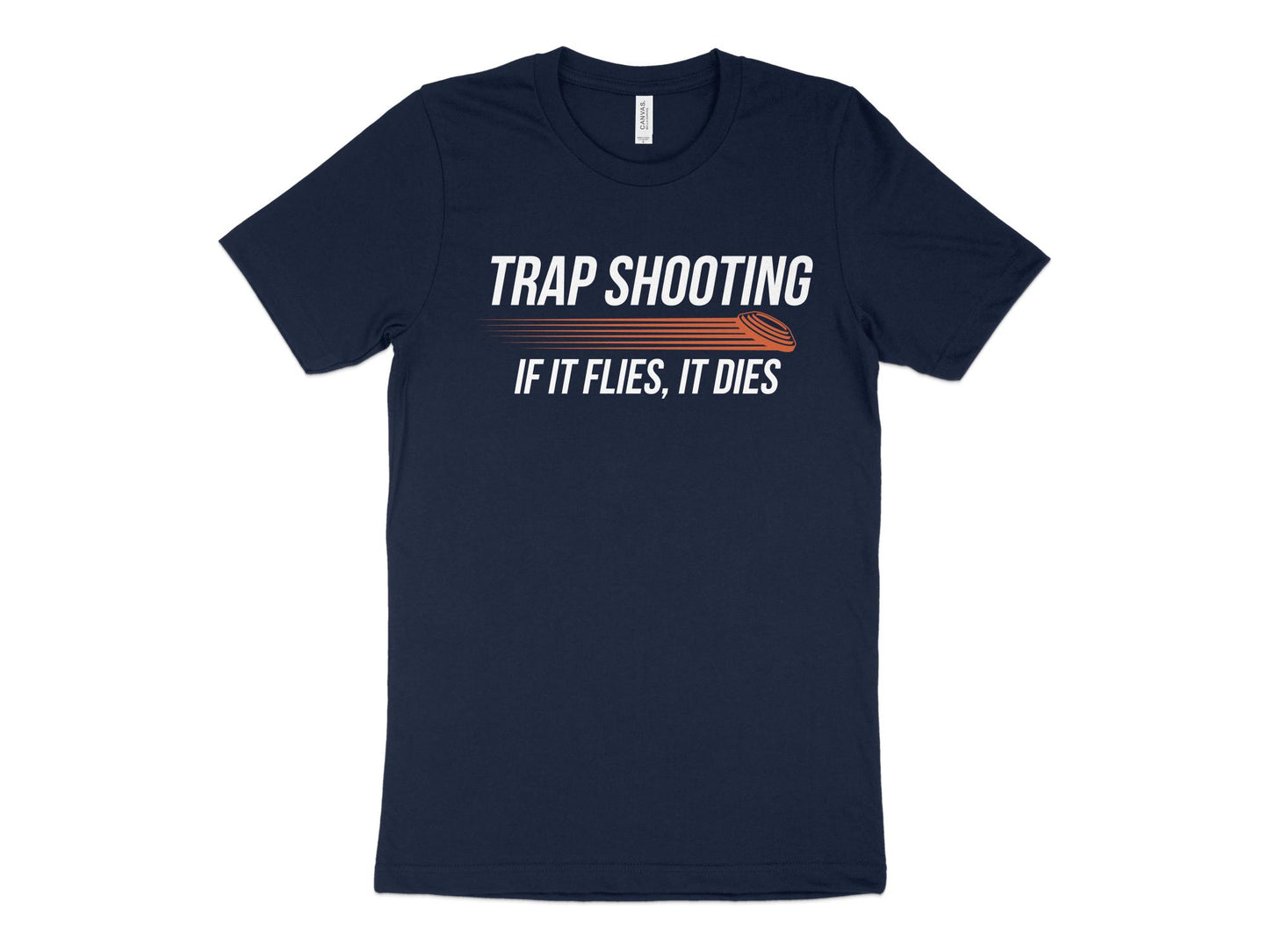 Trap Shooting Shirt, If It Flies It Dies, navy blue