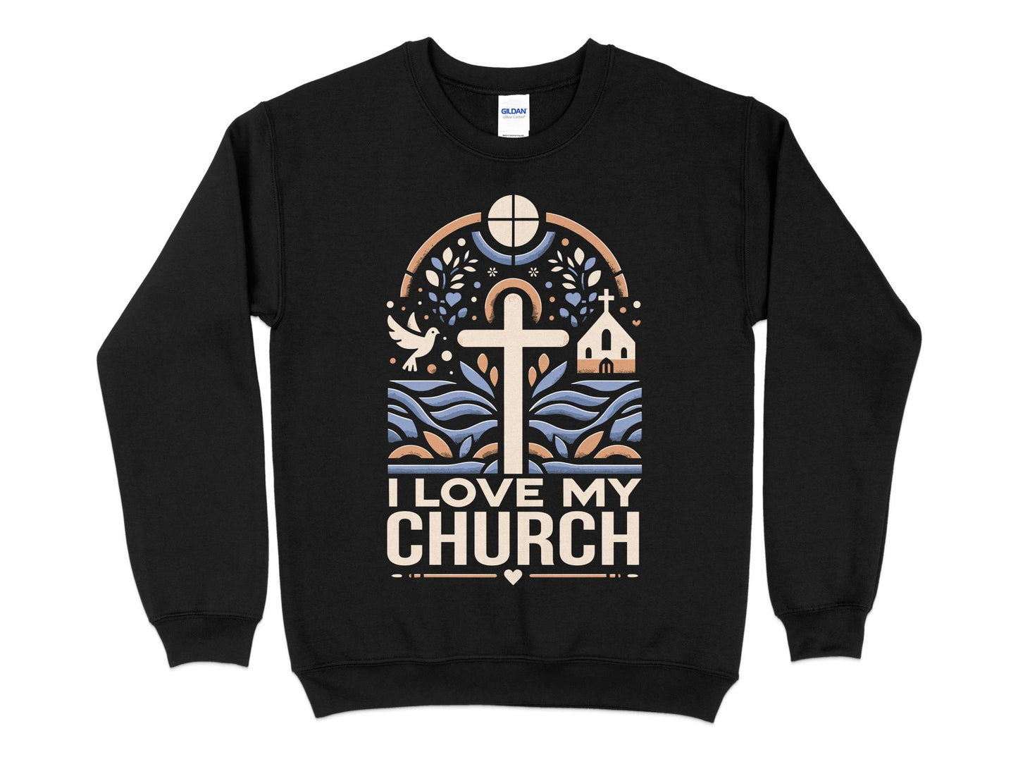 I Love My Church Sweatshirt, black
