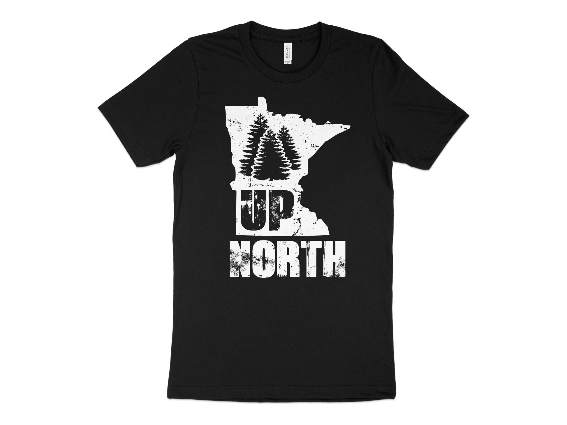 Minnesota T Shirt - Rustic Up North, black