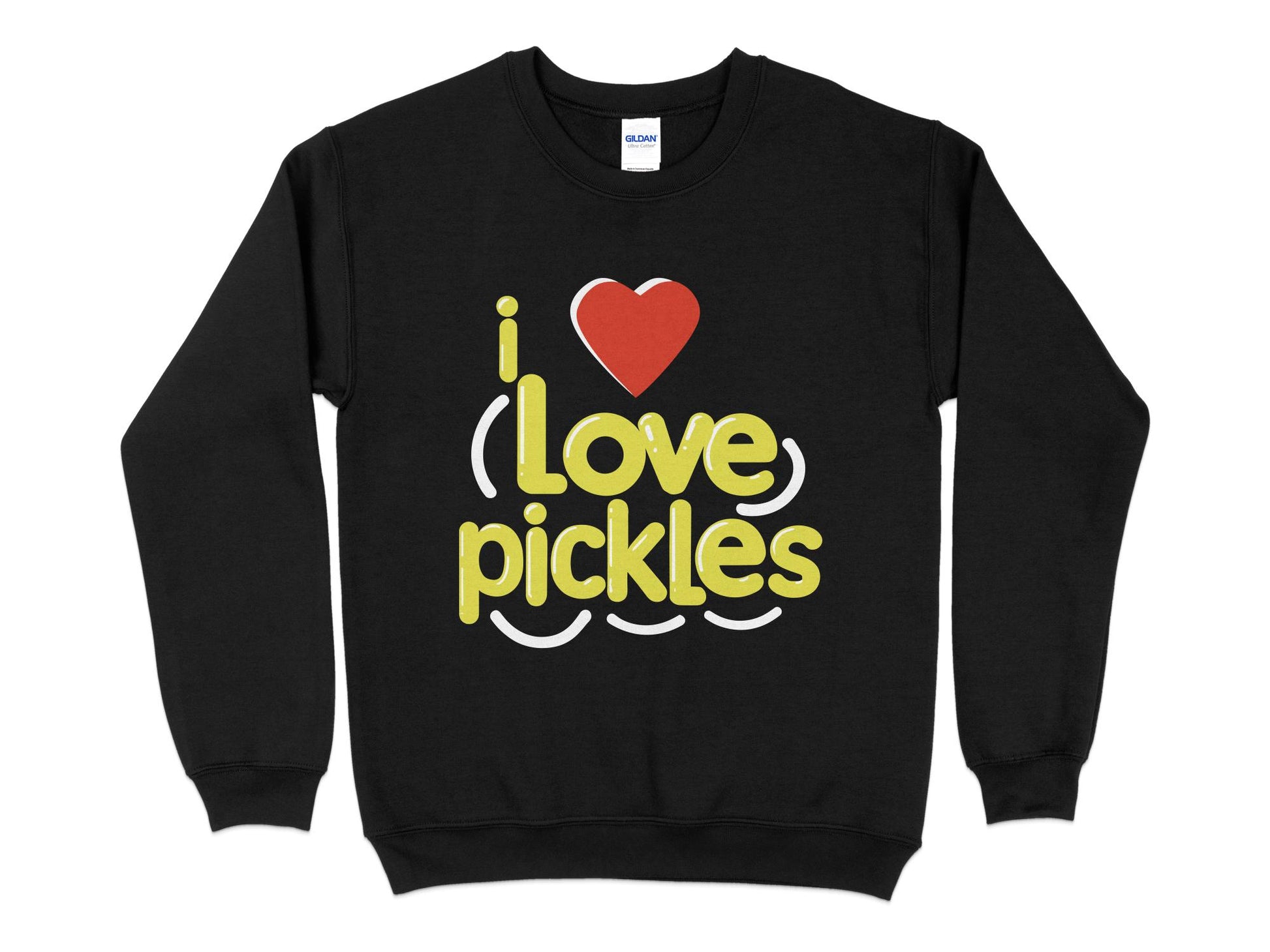 I Love Pickles Sweatshirt, black