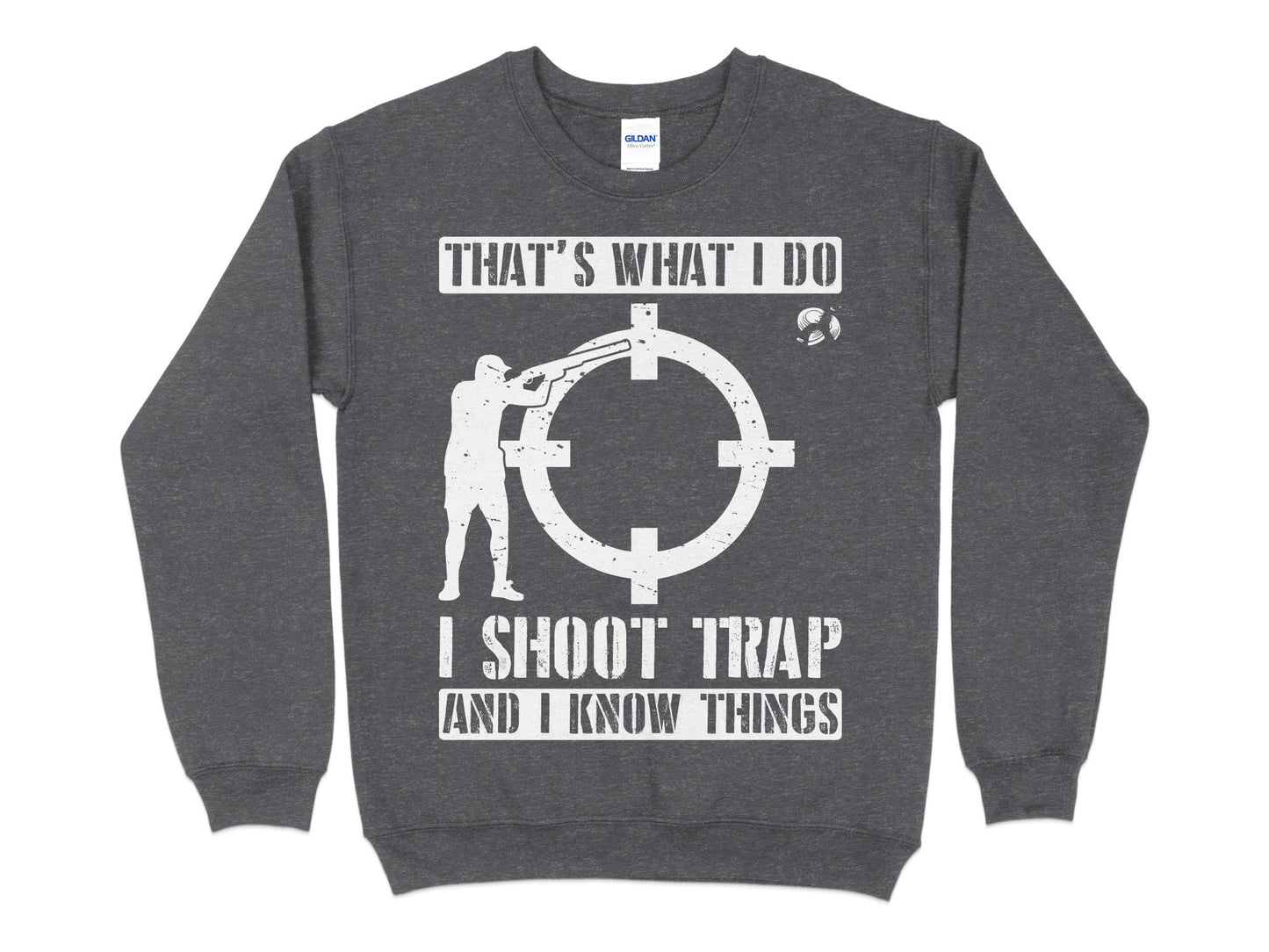 Trap Shooting Sweatshirt - I Shoot Trap, gray