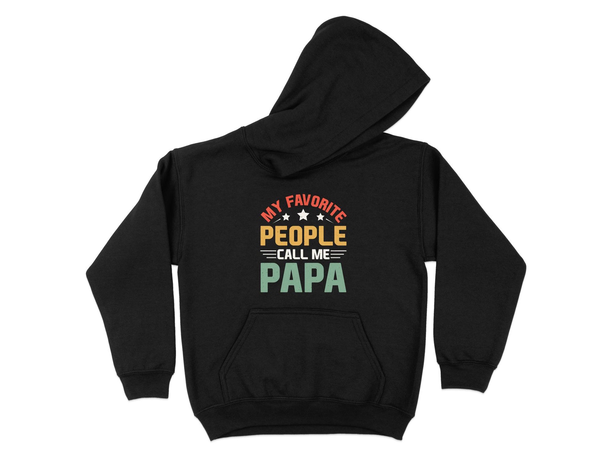 My Favorite People Call Me Papa Hoodie, black