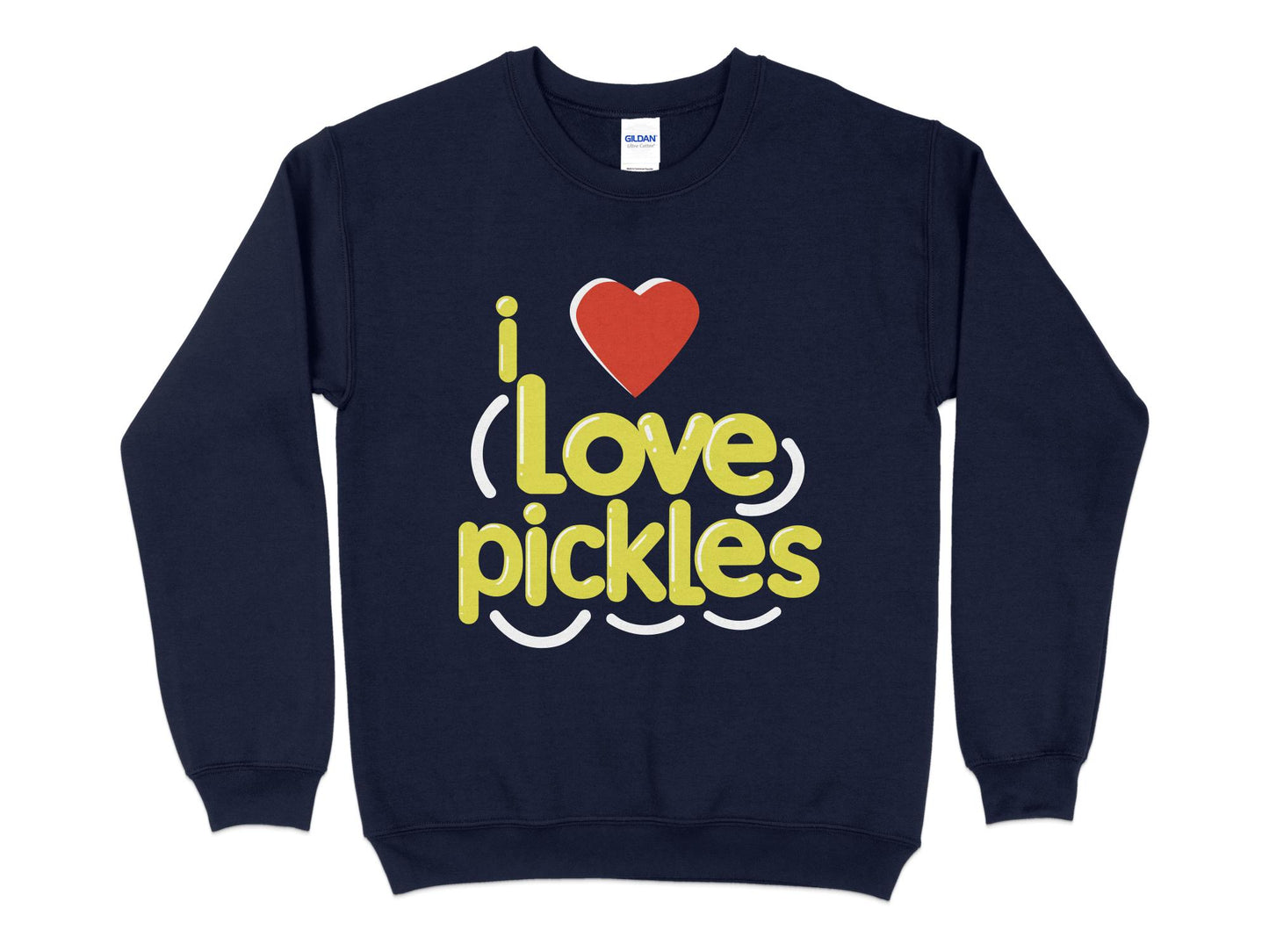I Love Pickles Sweatshirt, navy blue