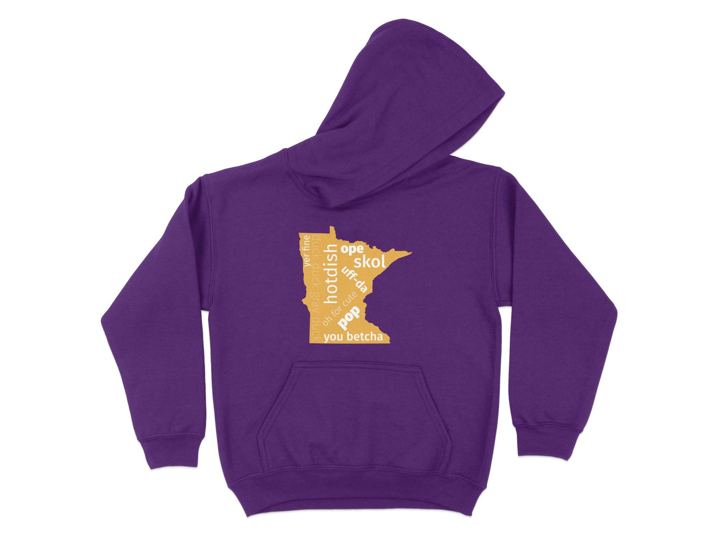 Minnesota Hoodie- The Most Minnesota Shirt Ever, purple