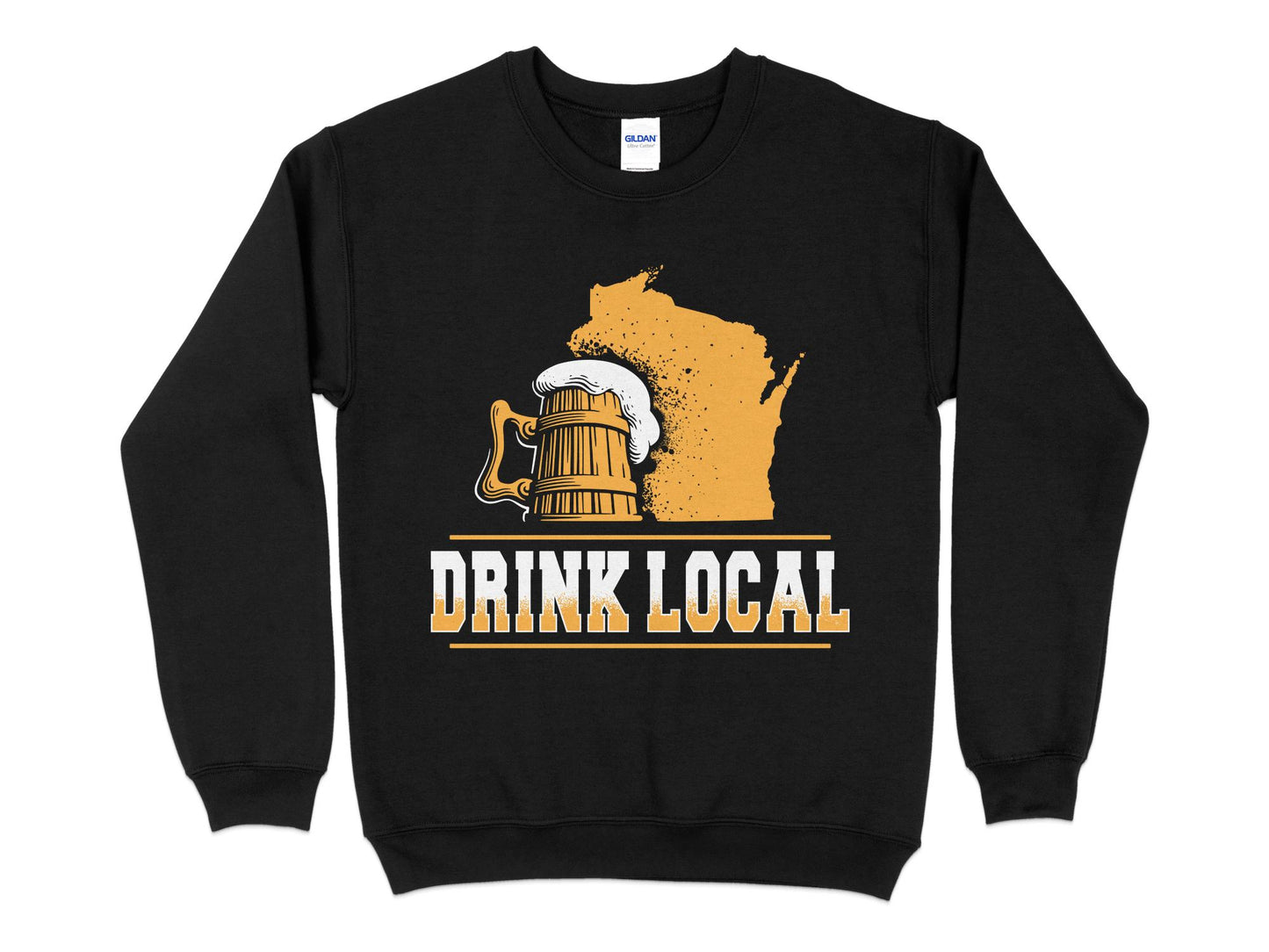 Wisconsin Sweatshirt - Drink Local black