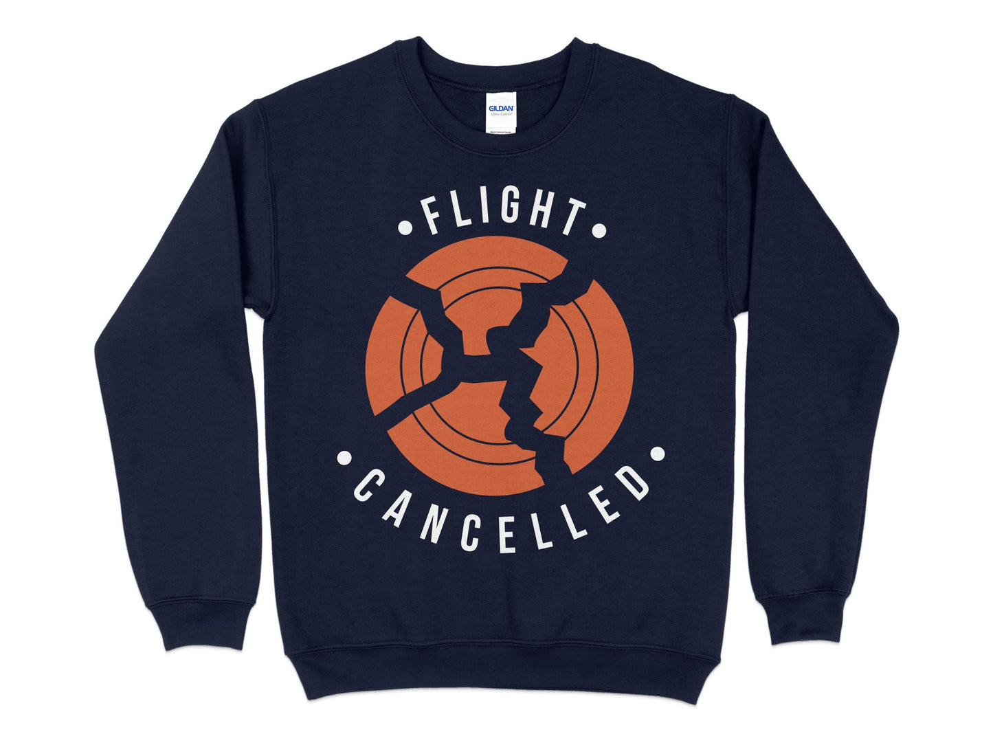 Trap Shooting Sweatshirt - Flight Cancelled, navy blue