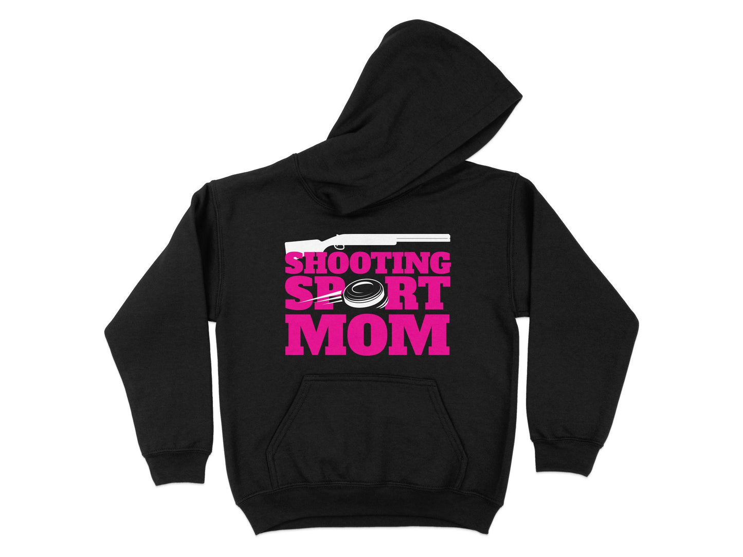 Trap Shooting Hoodie for Moms, black