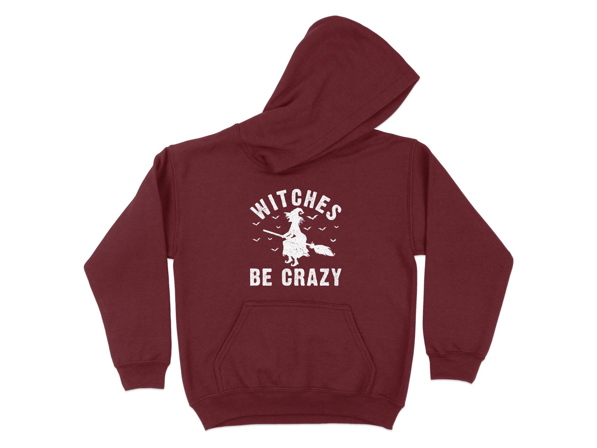 Witches Be Crazy Hoodie, maroon