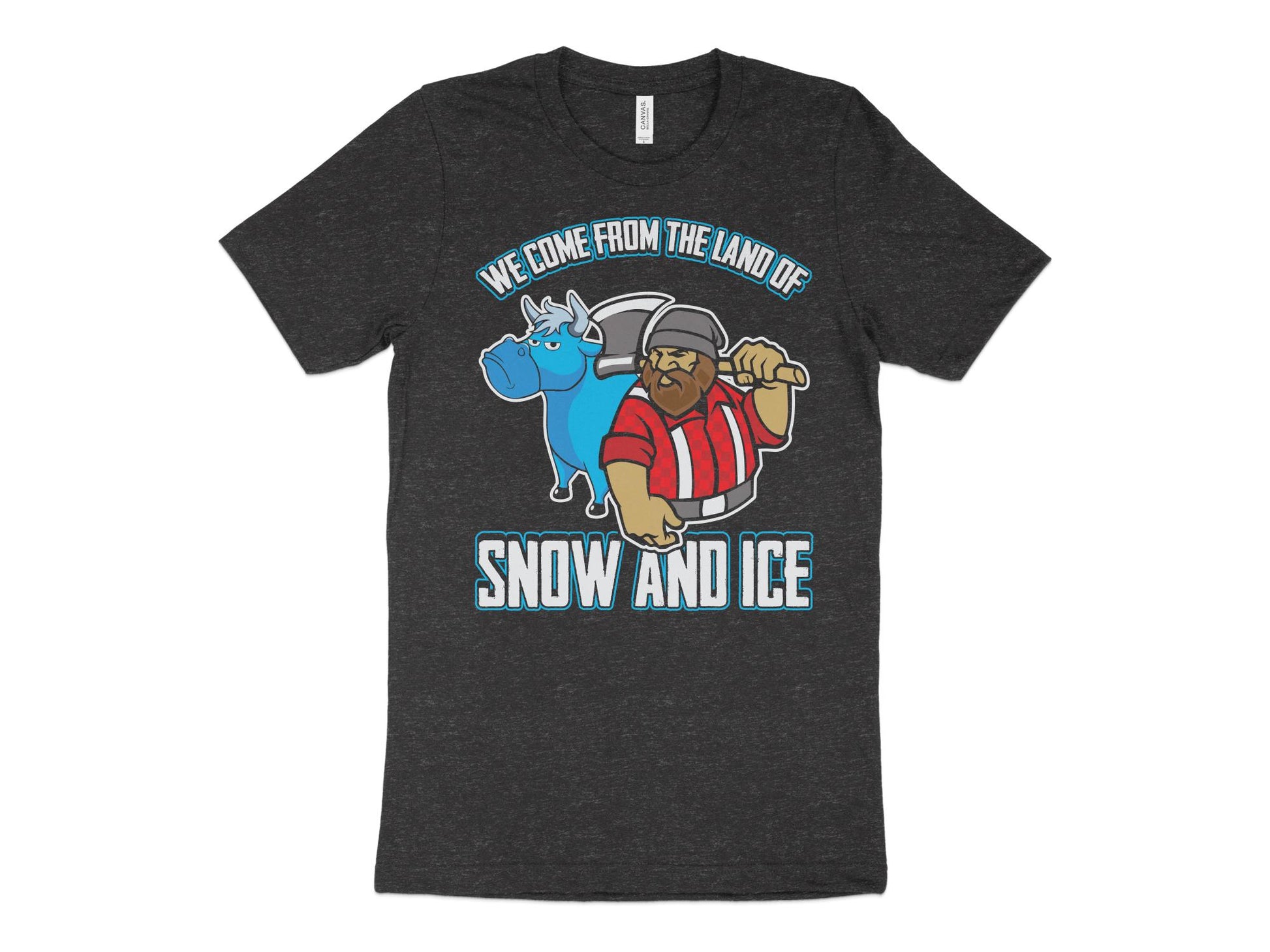 Minnesota T Shirt Land of Snow and Ice, charcoal