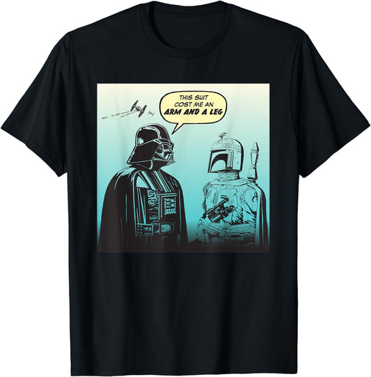 Star Wars Funny Darth Vader and Boba Fett Comic T-Shirt
