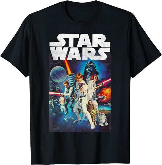 Star Wars Vintage Cast Poster Disney+ T-Shirt