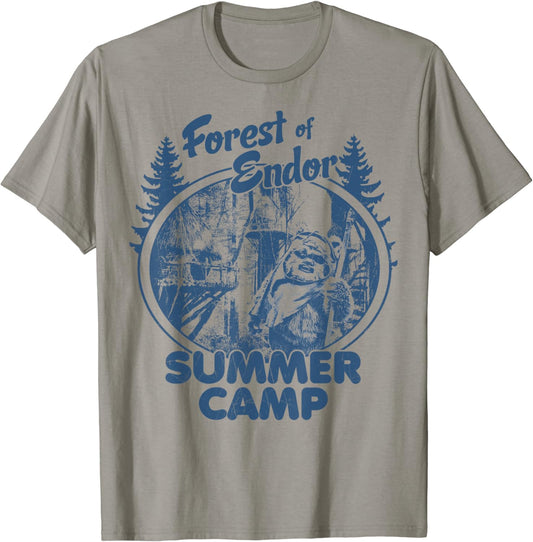 Star Wars Wicket Ewoks Endor Forest Summer Camp Disney+ T-Shirt