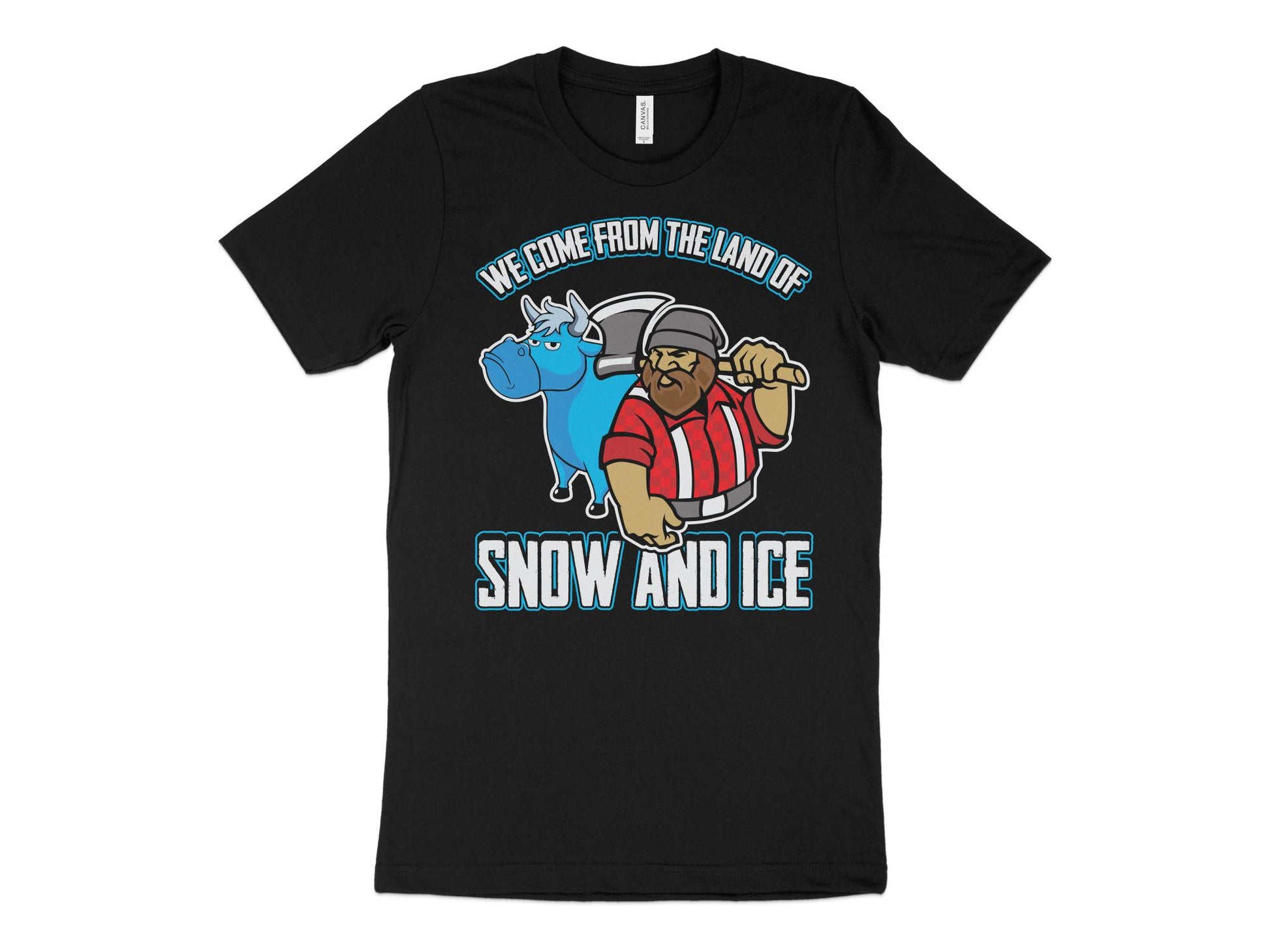 Minnesota T Shirt Land of Snow and Ice black