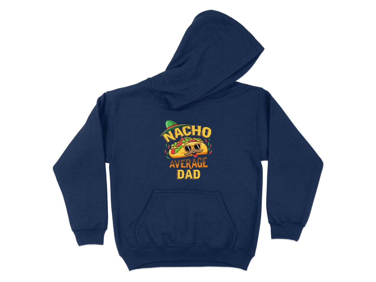 Nacho Average Dad Hoodie, navy blue