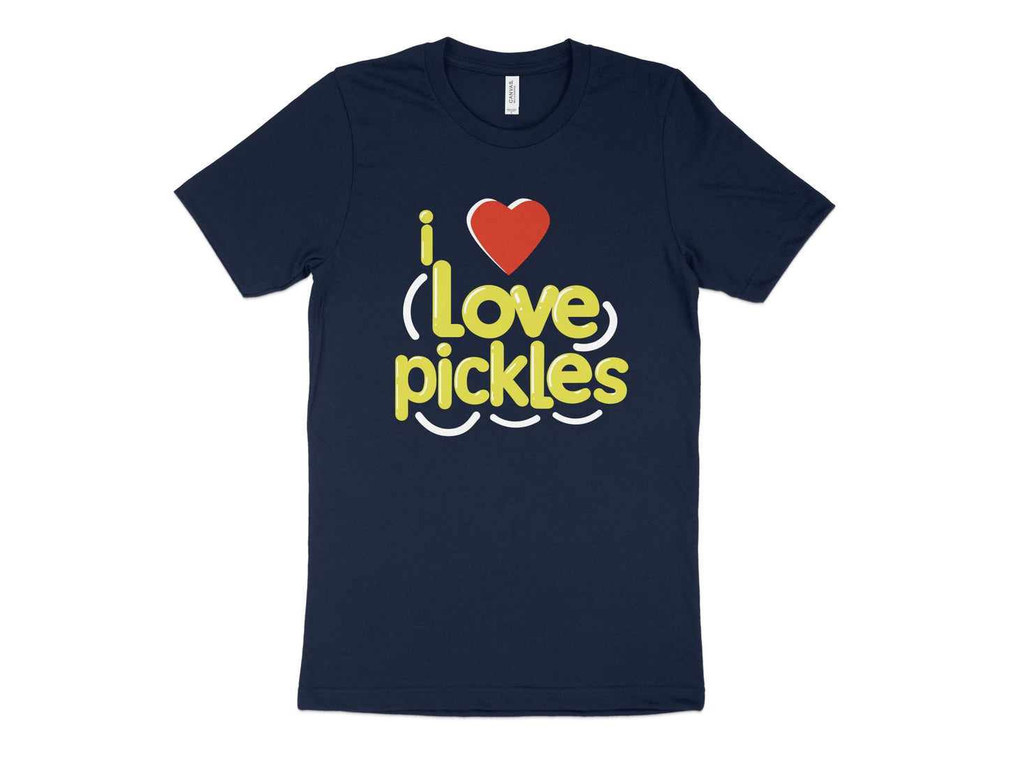 I Love Pickles Shirt, navy blue
