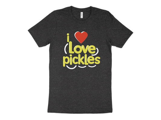 I Love Pickles Shirt, charcoal