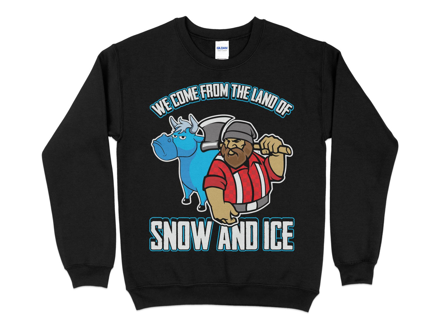 Minnesota Sweatshirt Land of Snow and Ice black
