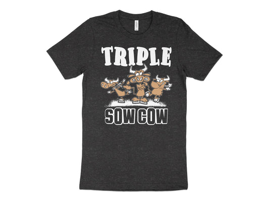 Figure Skating Shirt - Triple Sow Cow, charcoal