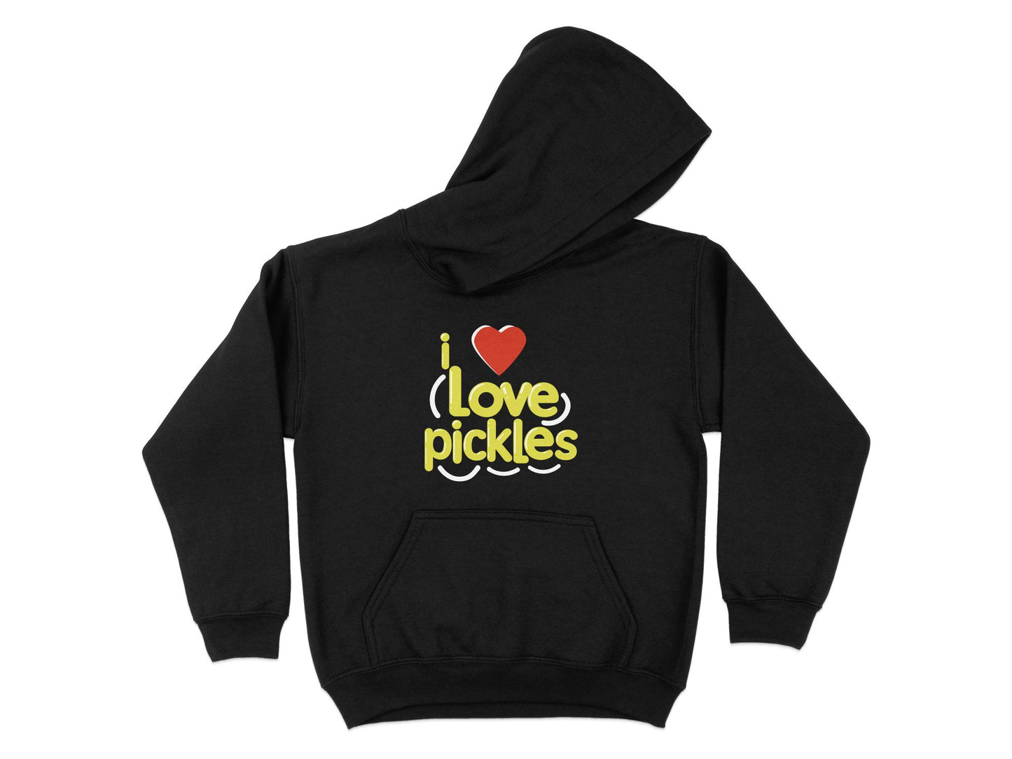 I Love Pickles Hoodie, black