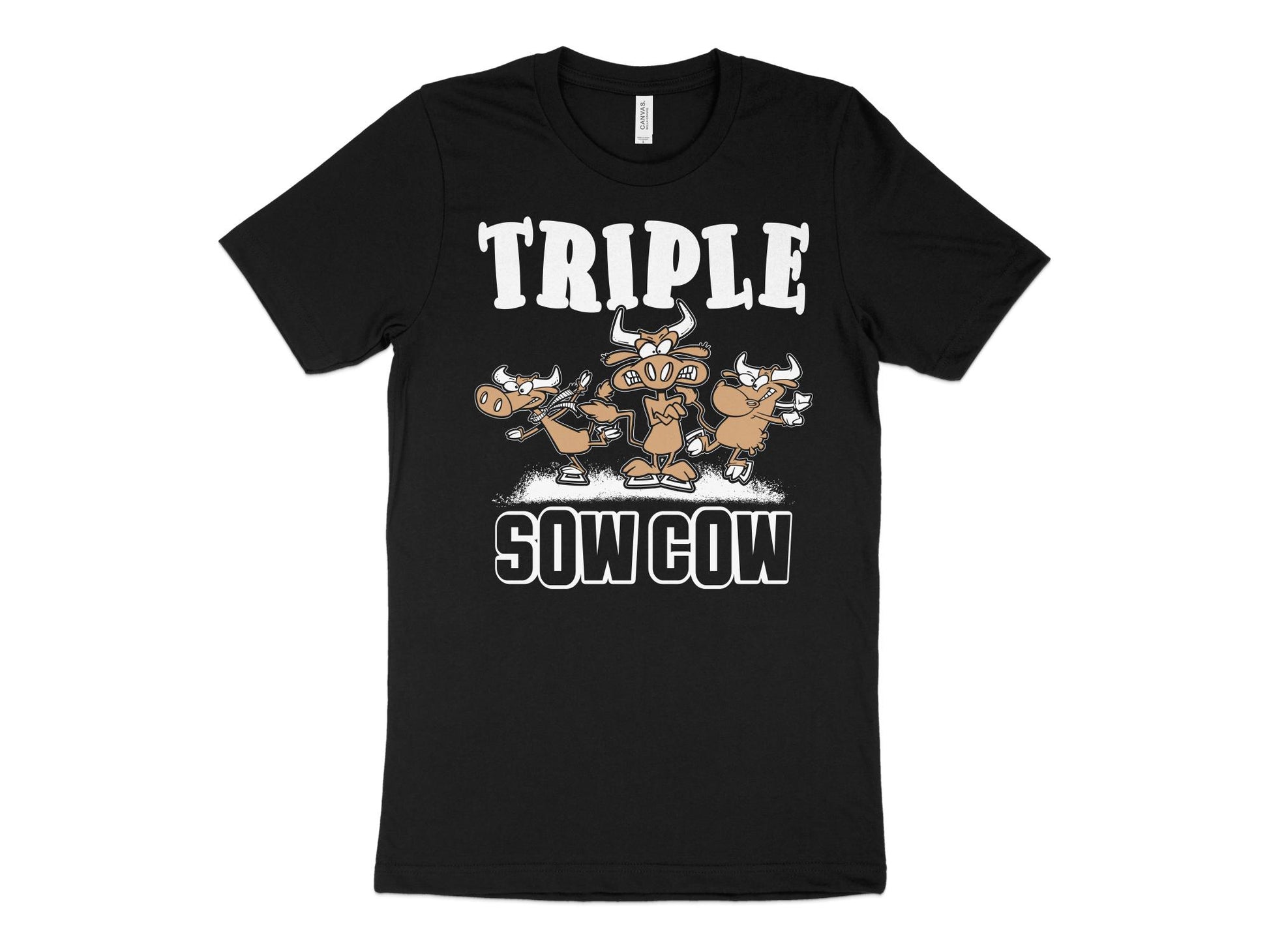 Figure Skating Shirt - Triple Sow Cow, black
