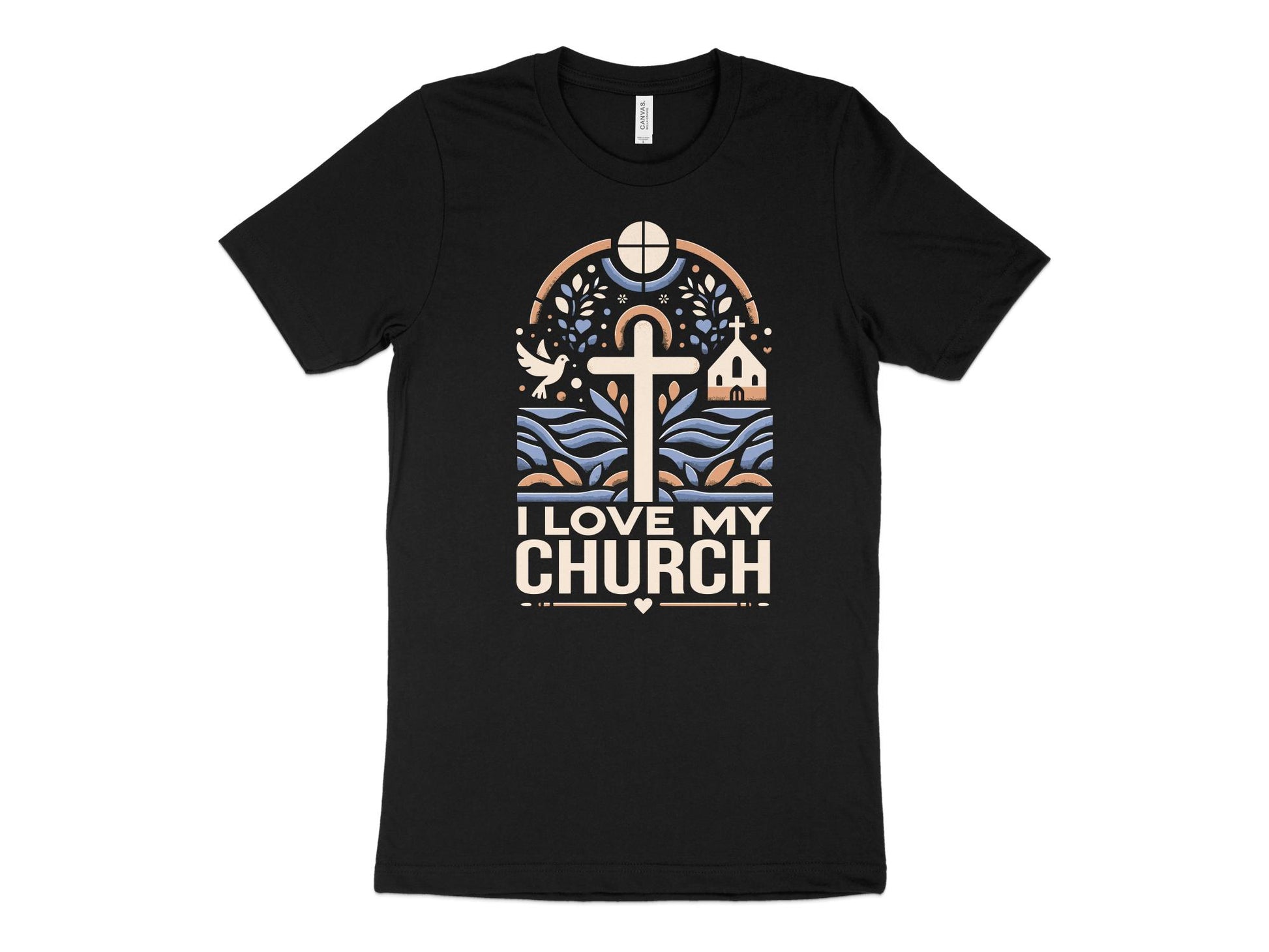 I Love My Church Shirts, black