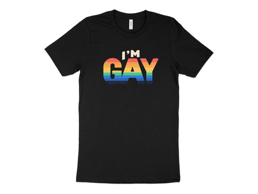 I'm Gay Shirt, black