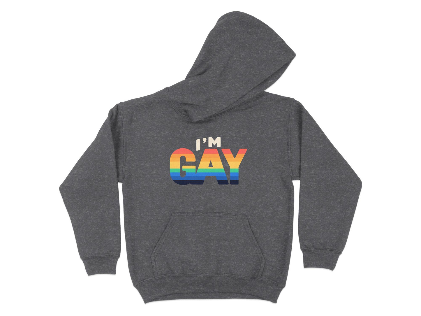 I'm Gay Hoodie, gray