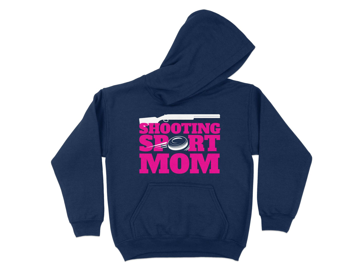 Trap Shooting Hoodie for Moms, navy blue
