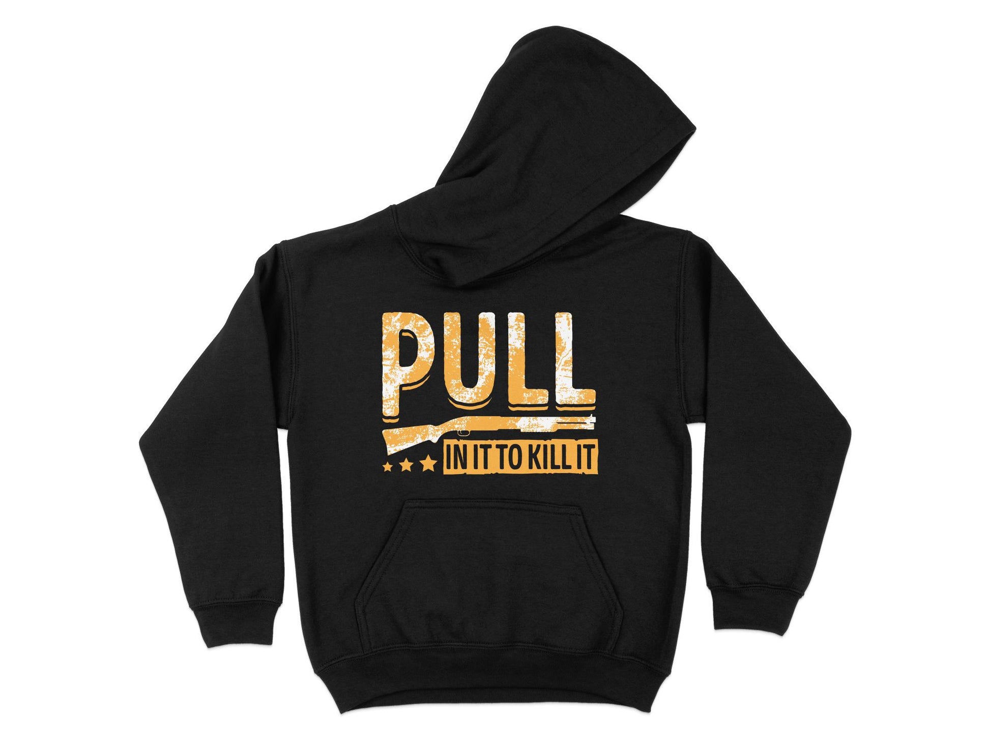 Trap Shooting Hoodie, Pull In It To Kill It, black