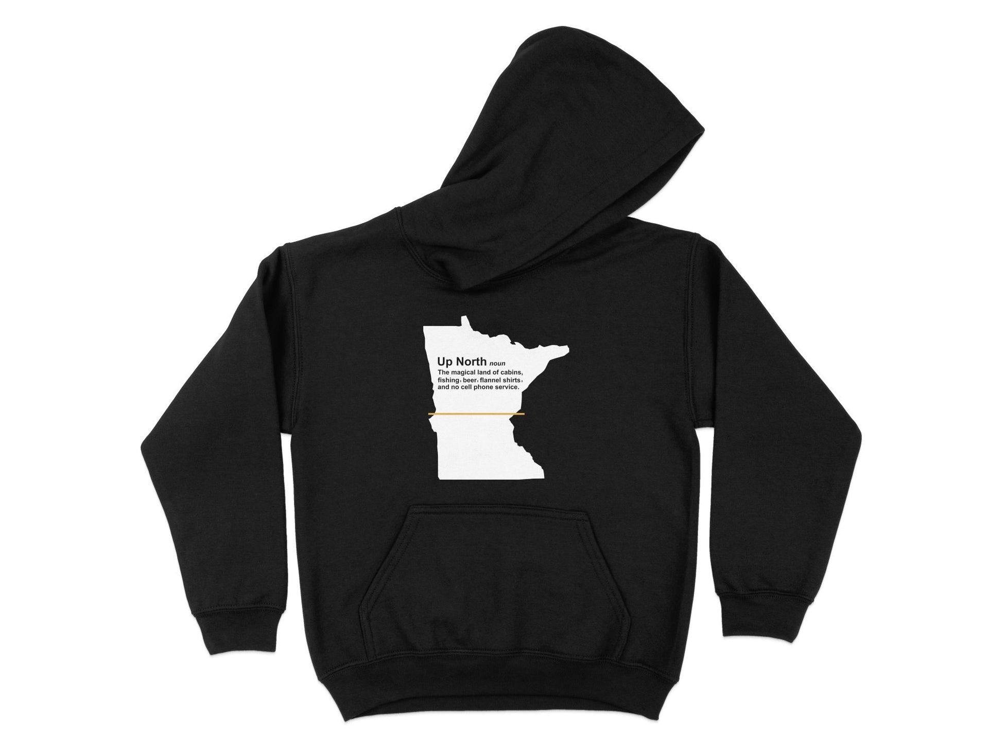 Minnesota T Hoodie - Up North Definition, black