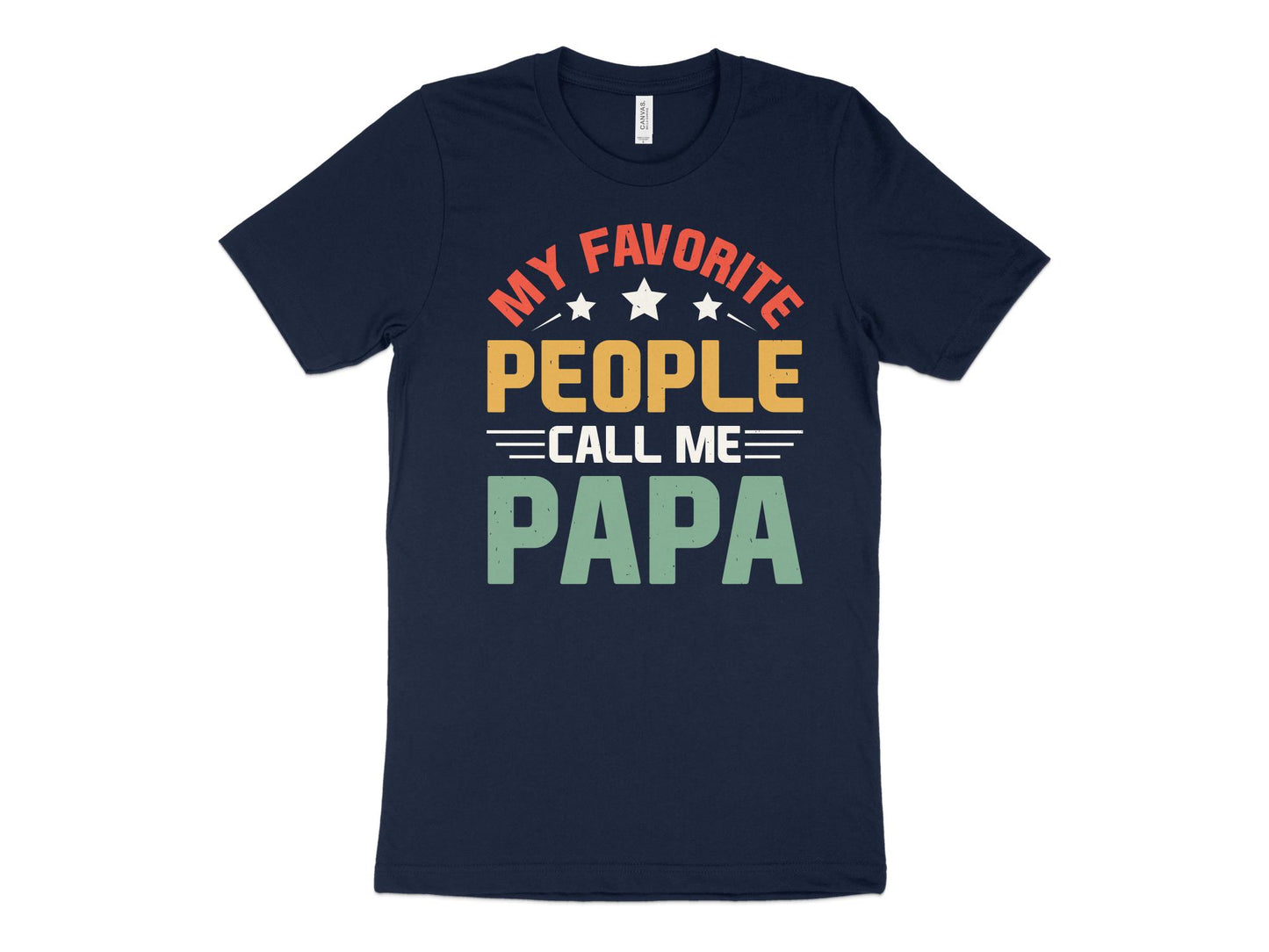 My Favorite People Call Me Papa Shirt, navy blue