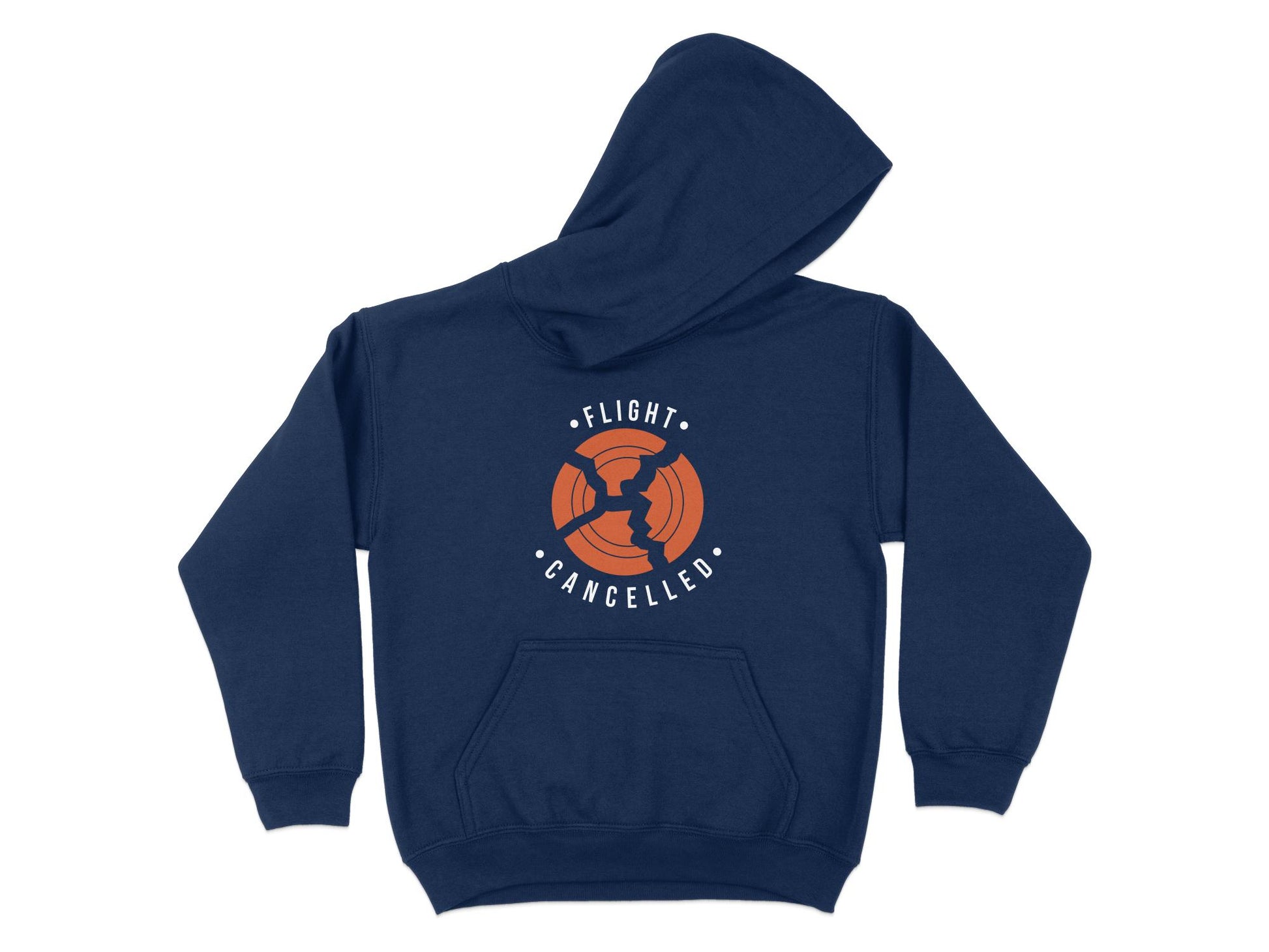 Trap Shooting Hoodie - Flight Cancelled, navy blue